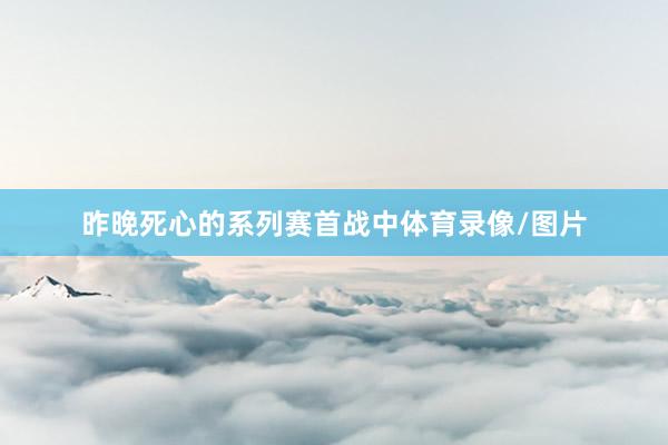 昨晚死心的系列赛首战中体育录像/图片