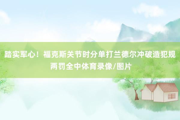 踏实军心！福克斯关节时分单打兰德尔冲破造犯规 两罚全中体育录像/图片